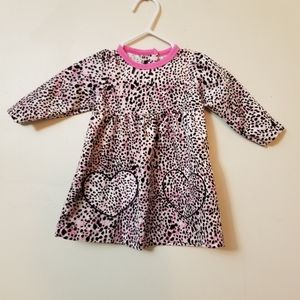 10/$25 Bon Bebe Velvety Pink & Leopard Print Dress